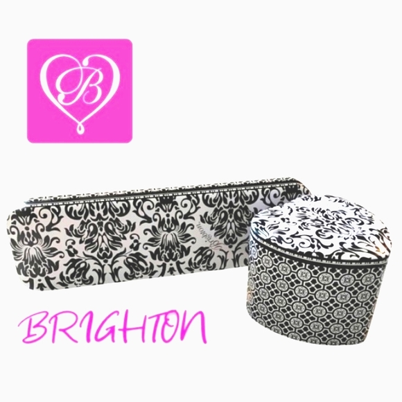 Brighton Jewelry Boxes Tall Heart Shaped & Brighton Watch Tin - Picture 1 of 12